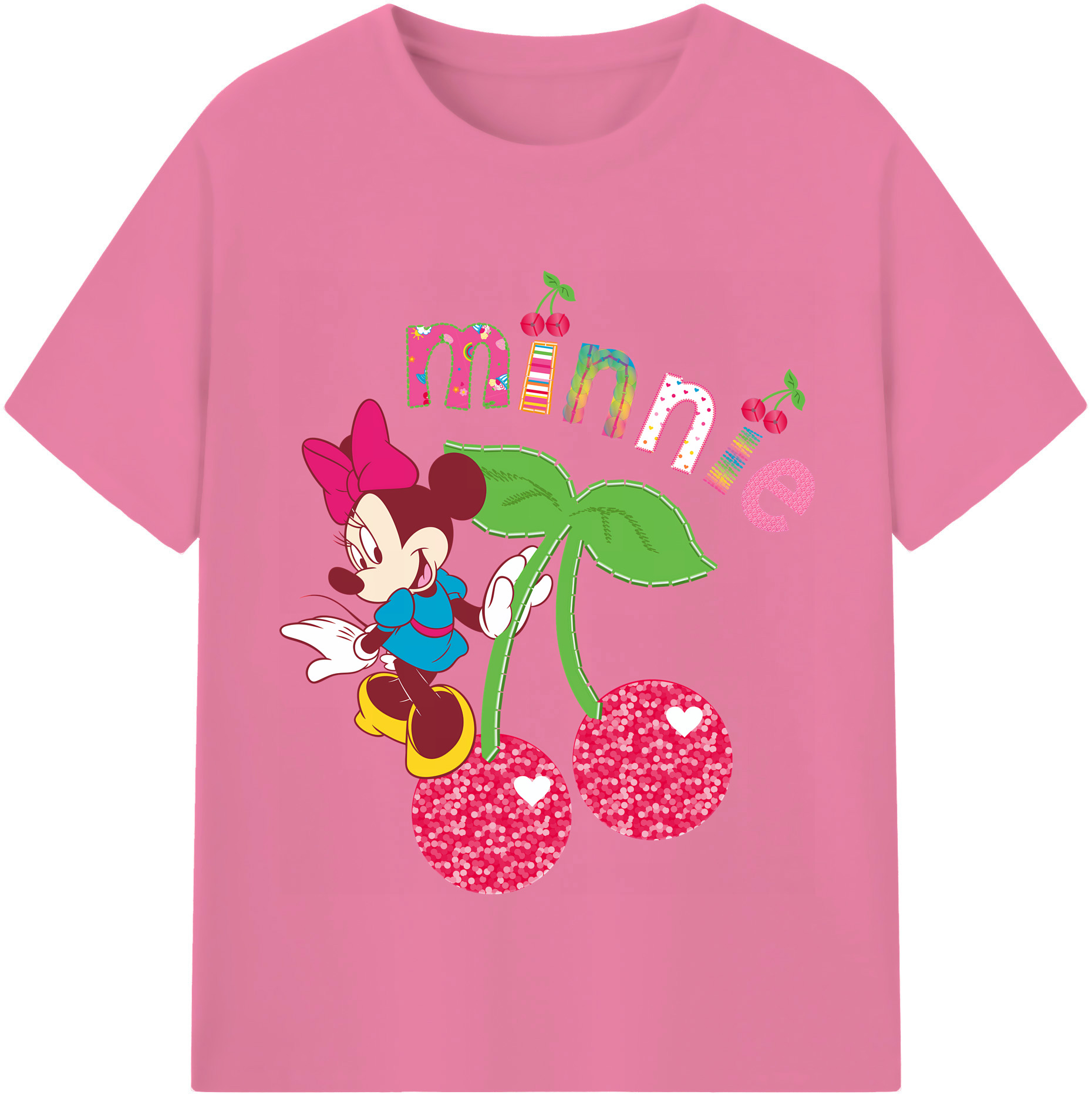 （画像用） ミッキーマウス Mickey Mouse 綿100％半袖Tシャツ（フロントプリント）